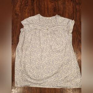 Eileen West Cap Sleeve Nightgown - Blue Floral Size 3X cottage core whimsy